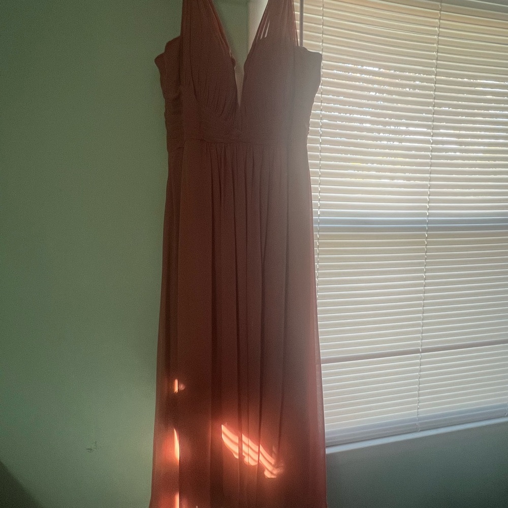 Dear Cleo Tan Bridesmaid Dress